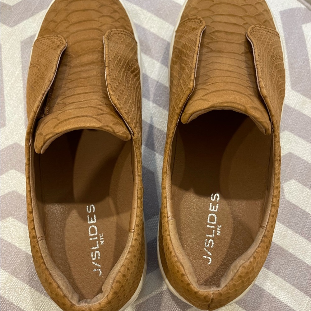 J Slides Heidi Tan Embossed Croc size 8 - Picture 12 of 12